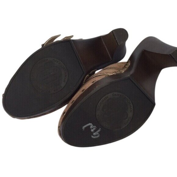 Dana Buchman Womens Brown Suede Mules High Heel Clogs Size 7.5 - Picture 5 of 7